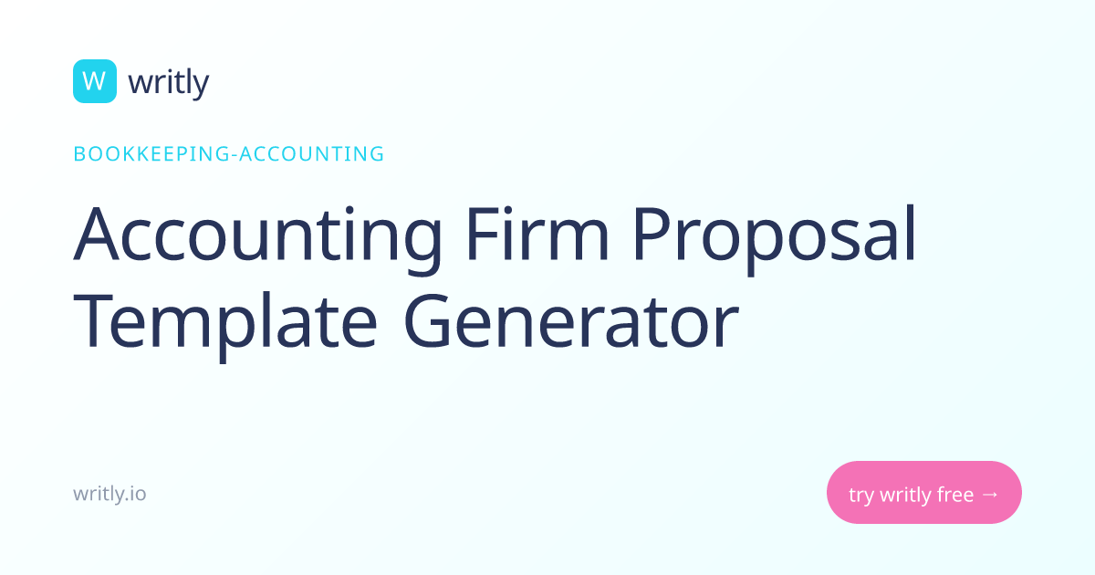 Free Bookkeeping/Accounting Proposal Template Generator — Packages + Scope