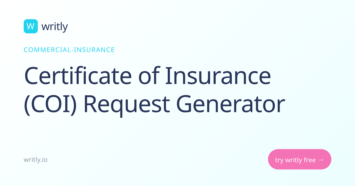 Free COI Request Generator — Email + SMS Templates