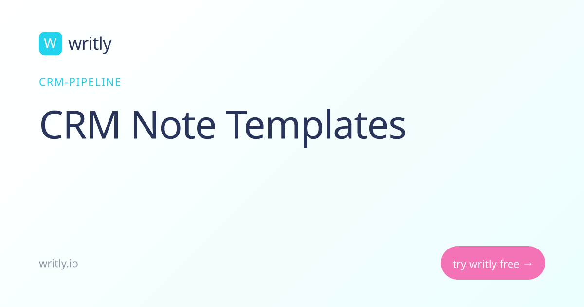 Free CRM Note Templates | Sales Call Note Templates