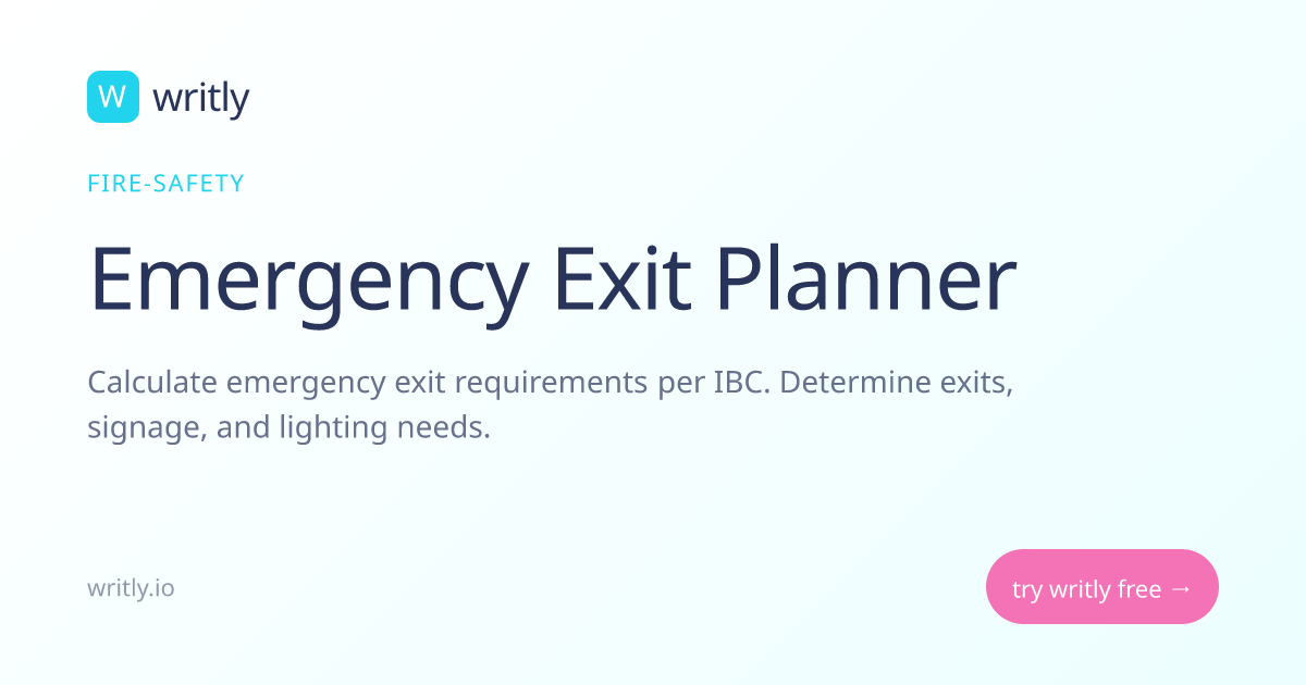 Free Emergency Exit Planner | IBC Egress Calculator