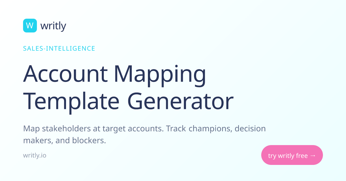 Free Account Mapping Template Generator