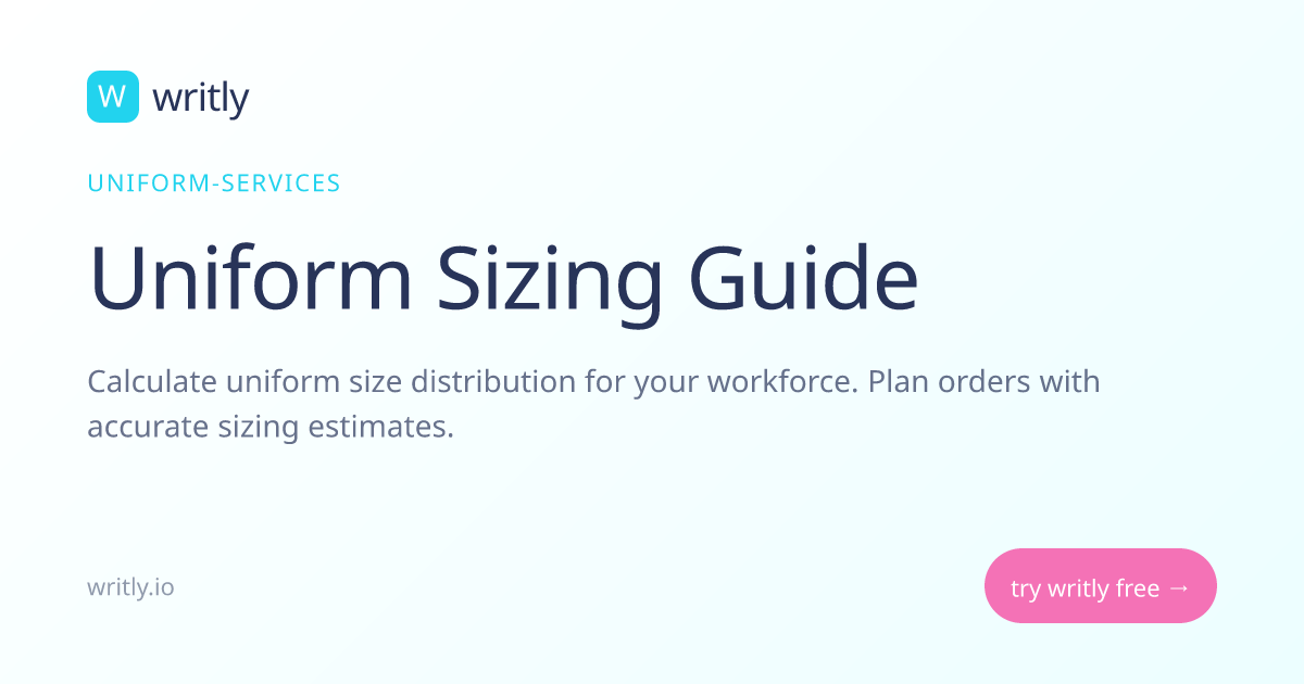 Free Uniform Sizing Guide | Size Distribution Calculator